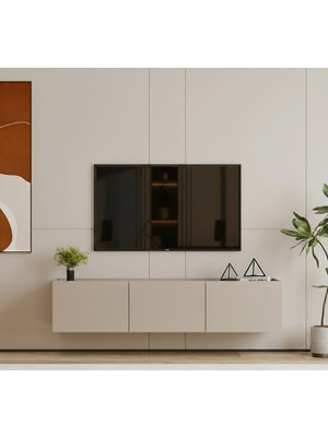 Furnitt Home Hitit Kumtaşı Bej Tv Ünitesi 140 cm (100% Mdf)