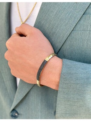 Yener Mücevher Rouge Altın Erkek Bileklik