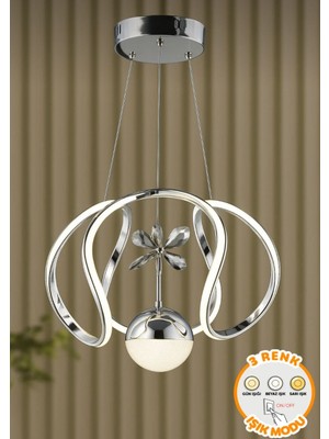 Krom Sarkıt LED Avize