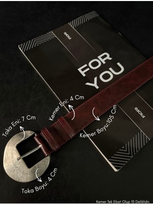 Fiori Oval Tokalı Kadın Pantolon Kemeri, Ceket Kemeri, Elbise Kemeri, Gömlek Kemeri