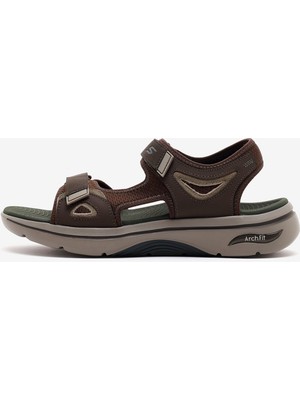 Skechers Go Walk Arch Fit 2.0 Sandal Erkek Kahverengi Sandalet 229309 Brn
