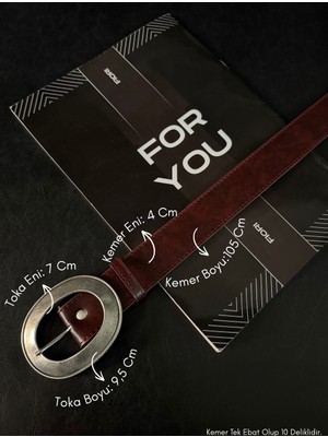 Fiori Oval Tokalı Kadın Pantolon Kemeri, Ceket Kemeri, Gömlek Kemeri, Elbise Kemeri