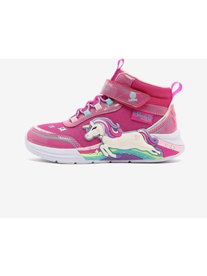 Skechers Unicorn Chaser Büyük Kız Çocuk Pembe Işıklı Bot 303302L Pkmt