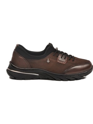 Ayakmod Kahve Nubuk Hakiki Deri Kadın Günlük Ayakkabı PLV061 Z