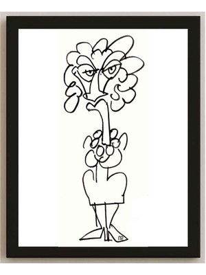 Karikatural Nezih Danyal Tipler Kişiye Özel Sertifikalı Sınırlı Fine Art Karikatür Baskı NTP00038