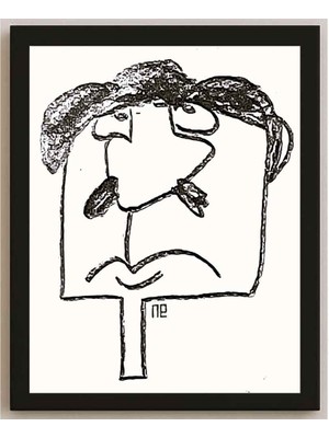 Karikatural Nezih Danyal Tipler Kişiye Özel Sertifikalı Sınırlı Fine Art Karikatür Baskı NTP00010