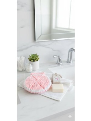 Doğal Banyo Lif Seti 3'lü (El Örgüsü Banyolifi, Topuk Törpüsü ve Beyaz Hamam Kokulu Sabun)