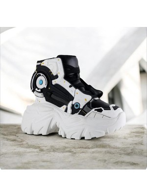 AGM Anthony Wang Watermelon 09 Proto Tip Beyaz Platform Spor Ayakkabı , Platform Topuk Kadın Spor