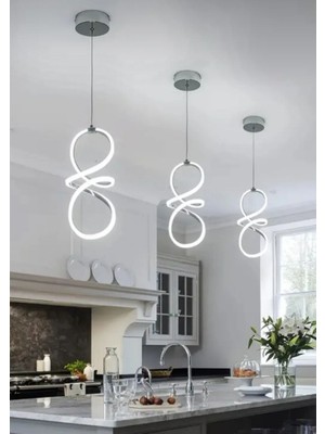 Krom Sarkıt LED Avize