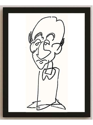 Karikatural Nezih Danyal Tipler Kişiye Özel Sertifikalı Sınırlı Fine Art Karikatür Baskı NTP00019