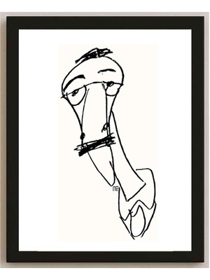 Karikatural Nezih Danyal Tipler Kişiye Özel Sertifikalı Sınırlı Fine Art Karikatür Baskı NTP00004