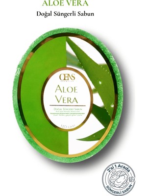 Oens Aloe Vera Özlü Doğal Süngerli Sabun Onarıcı Bakım 120G