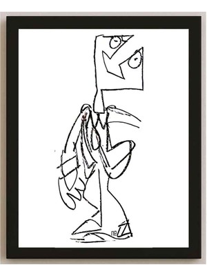 Karikatural Nezih Danyal Tipler Kişiye Özel Sertifikalı Sınırlı Fine Art Karikatür Baskı NTP00032