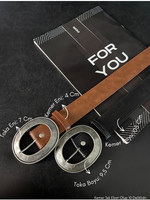 Fiori Oval Tokalı Kadın Pantolon Kemeri, Ceket Kemeri, Gömlek Kemeri, Elbise Kemeri