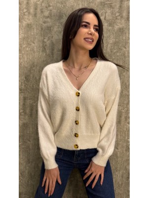 Leilaa V Yaka Basic Yumoş Hırka