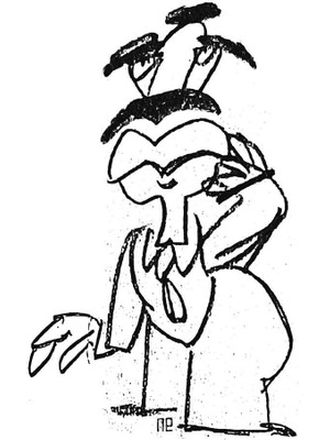 Karikatural Nezih Danyal Tipler Kişiye Özel Sertifikalı Sınırlı Fine Art Karikatür Baskı NTP00013