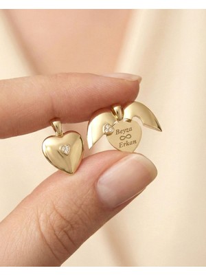 İndigo Takı Kalbimin Sahibi Isimli 14 Ayar Altın Kolye Ucu