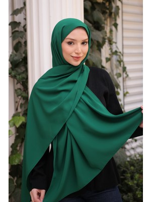 İmaj Butik Koyu Yeşil Five Medine Ipeği Şal