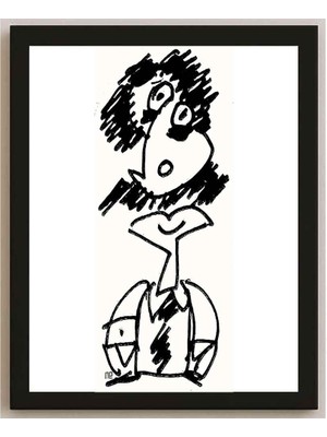 Karikatural Nezih Danyal Tipler Kişiye Özel Sertifikalı Sınırlı Fine Art Karikatür Baskı NTP00003