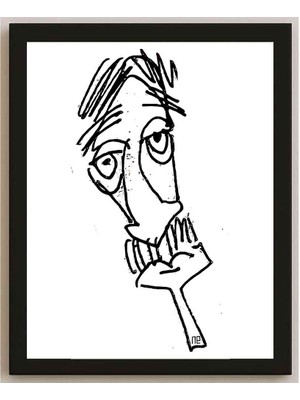 Karikatural Nezih Danyal Tipler Kişiye Özel Sertifikalı Sınırlı Fine Art Karikatür Baskı NTP00026