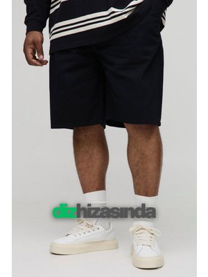 Vladivosto Lastikli Bel Pamuklu Şort Derin Cepli S–12 Xl Büyük Beden Rahat Kesim