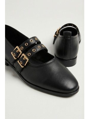 Rays Siyah Kemer Detay Babet 7038