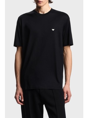 Emporio Armani Pamuk Karışımlı Regular Fit Logolu T Shirt Erkek T Shirt EM004592 AF13747 UC001