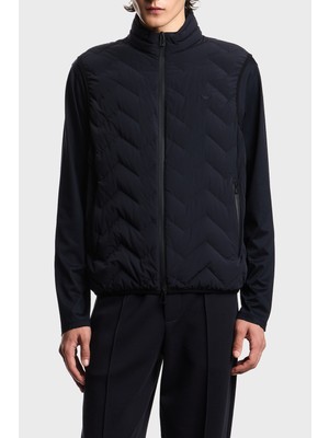 Emporio Armani Regular Fit Logolu Kapitoneli Dik Yaka Şişme Yelek Erkek Yelek EM004946 AF18499 UB118