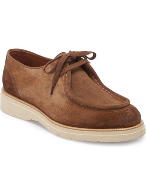 Tergan Kahverengi Hakiki Süet Deri Erkek Casual Ayakkabı - E25I1AY57352-K58