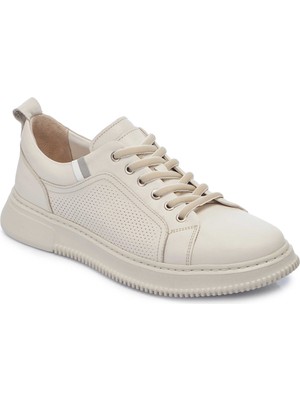 Tergan Beyaz Hakiki Deri Erkek Sneaker - E25I1AY57279-N3O