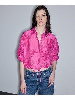 İpekyol Nakış Aplikeli Gömlek IS1260025151004