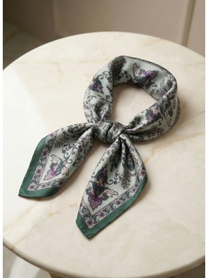 Osmanlı Desen 55X55CM Ipeksi Bandana / Fular