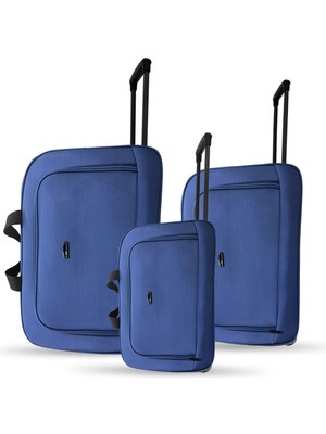 Set Jones Unisex Çekçekli Hostes Pilot 3'lü El Valiz Seti