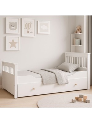 Koza %100 Mdf Bonnie 90X190 Yavrulu Montessori Bebek & Çocuk Montessori Karyola
