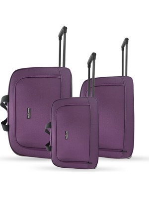 Set Jones Unisex Çekçekli Hostes Pilot 3'lü El Valiz Seti
