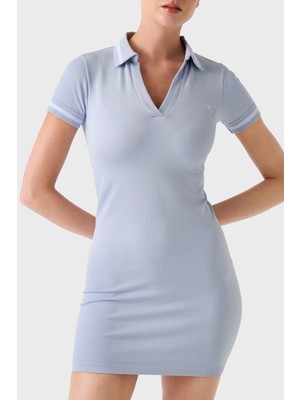 Guess 4g Logolu Slim Fit Polo Yaka Mini Elbise V6RK02Z4692 Bayan Elbise V6RK02 Z4692 Fbef
