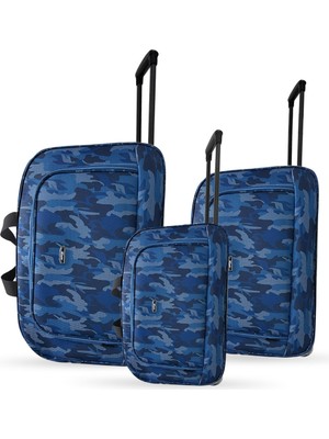 Set Jones Unisex Çekçekli Hostes Pilot 3'lü El Valiz Seti