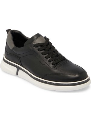 Tergan Siyah Hakiki Deri Erkek Sneaker - E25I1AY57280-A23