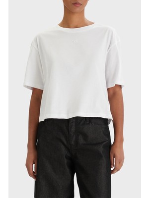 Armani Exchange Pamuklu Regular Fit Logolu Bisiklet Yaka T Shirt Bayan T Shirt XW001836 AF10356 U0002