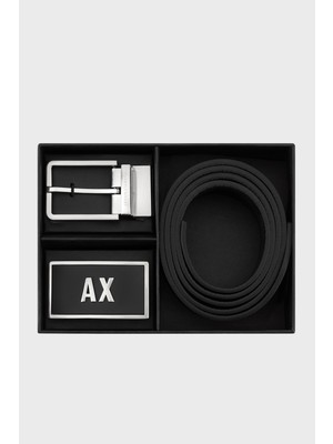 Armani Exchange Hakiki Deri Çift Tokalı Kemer Erkek Kemer XM000185 AF11958 MC038