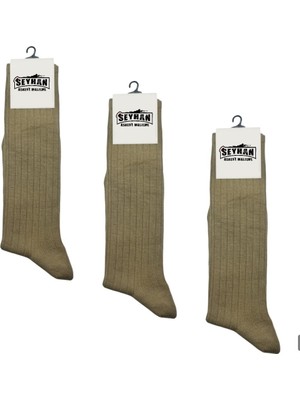 Seyhan Askeri Malzeme Askeri Çorap Haki Renk Dikişsiz Yazlık Çorap - Istihkak Çorap (3 Çift)