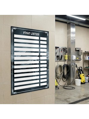 Akıllı Kağıt Yapışkanlı Oto Yıkama Fiyatlistesi  (Model- 21)