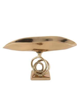 Mikasa Moor Antik Gold Metal Ayaklı Oval Kase 51X19X27CM