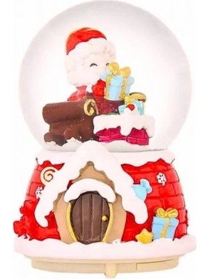 Marsilyan Mega Boy  Yılbaşı Noel Baba Temalı Kar Püskürtmeli Işıklı Müzikli Kar Küresi 16 cm- 18B
