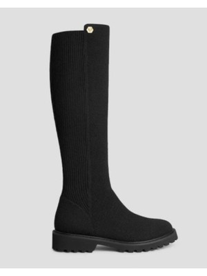 AGM Vivaia Filipa Kadın Çizme  Siyah , Su Geçirmez Kadın Şık Çizme , Örme Kumaş Kadın Su Geçirmez Çizme