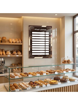 Akıllı Kağıt Yapışkanlı Pastane Fiyatlistesi  (Model- 19)