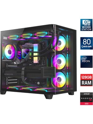 Turbox Xeon E5-2698 V4 Çift Işlemcili 80 Çekirdek 128GB 1tb Nvme 4gb RX550 Workstation Oem Paket