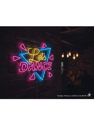 Neonled Let's Dance Müzik Konsept Neon LED Yazı