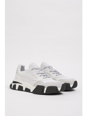 Diamon Model Ithal Taban Hakiki Kombinasyonlu Deri Sneaker Ayakkabı