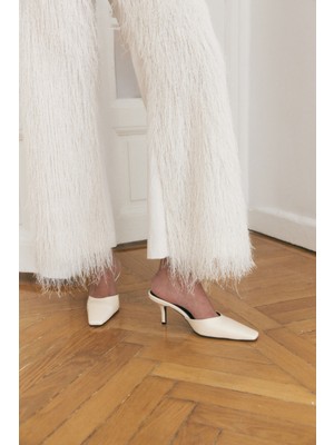 Lutvelizade Topuklu 2607 - Küt Burun İnce Topuk Kemik Kadın Topuklu